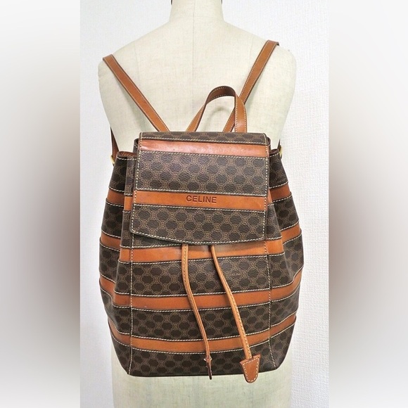 Celine Brown and Tan Backpack main image 7